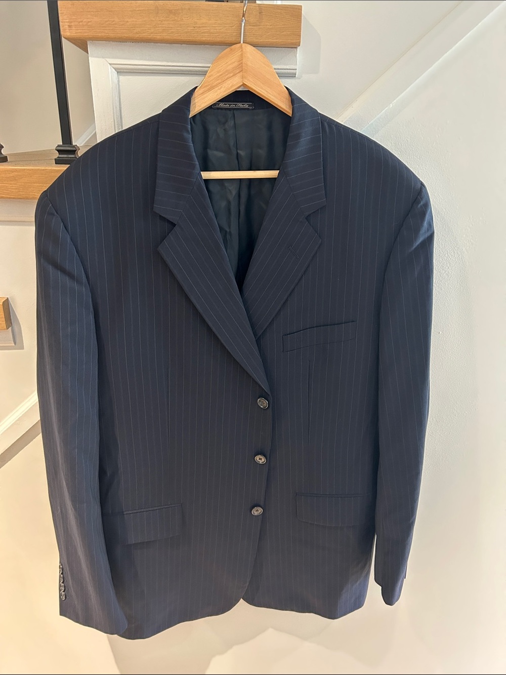 Corneliani Italian Pinstripe Men's Blazer - Classic Single-Breasted Suit Jacket